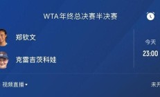 开云APP:郑钦文半决赛对手确定 23点冲决赛 获胜奖金高达127万美元